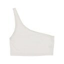 ロサンゼルスアパレル LOS ANGELES APPAREL GARMENT DYE ONE SHOULDER CROP TOP (WHITE)