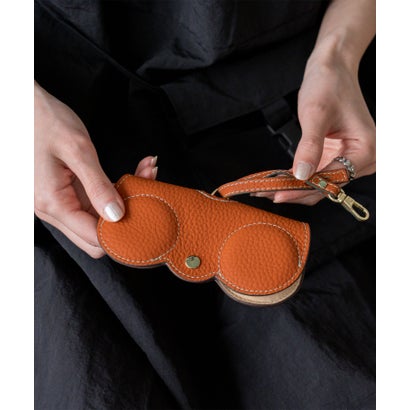 ヴィータフェリーチェ VitaFelice 【本革】ストラップ付きメガネケース （ORANGE）