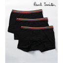 ポールスミス Paul Smith ボクサーパンツ メンズ アンダーウェア 無地 総柄 ボーダー プレゼント ギフト ロゴ A3PCKQ 3PK 父の日【返品不...