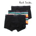 ポールスミス Paul Smith ボクサーパンツ メンズ アンダーウェア 無地 総柄 ボーダー プレゼント ギフト ロゴ A3PCKQ 3PK 父の日【返品不...