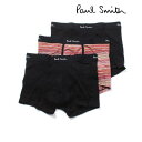 ポールスミス Paul Smith ボクサーパンツ メンズ アンダーウェア 無地 総柄 ボーダー プレゼント ギフト ロゴ A3PCKQ 3PK 父の日【返品不...