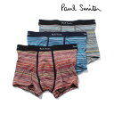 ポールスミス Paul Smith ボクサーパンツ メンズ アンダーウェア 無地 総柄 ボーダー プレゼント ギフト ロゴ A3PCKQ 3PK 父の日【返品不...