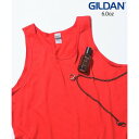 ギルダン GILDAN トップス タンクトップ USコットン コットン100% インナー レイヤード 無地 ノースリーブ Uネック GL (RED)