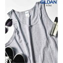 ギルダン GILDAN トップス タンクトップ USコットン コットン100% インナー レイヤード 無地 ノースリーブ Uネック GL (GRY)