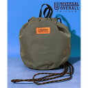 ユニバーサルオーバーオール UNIVERSAL OVERALL ショルダーバッグ 巾着バッグ ロゴ ミニバッグ フェス アウトドア UVOー023A (C.GR...