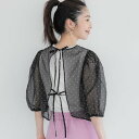 コカ coca シアードットバックオープンブラウス (Black)