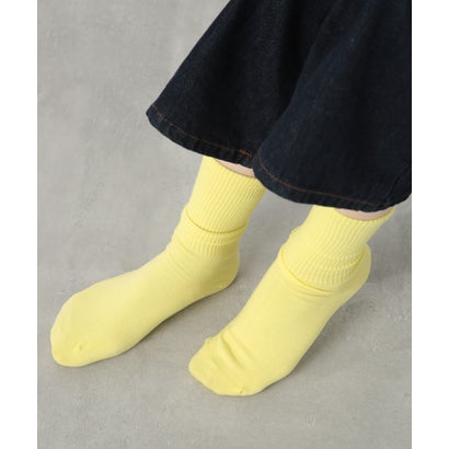 【SETUP7】カラークルーリブソックス KNF049 (L.YLW)