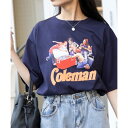 ◎SETUP7別注商品◎【Coleman】コールマン / プリントT Tシャツ ユニセックス 半袖 クルーネック レトロ グラフィック