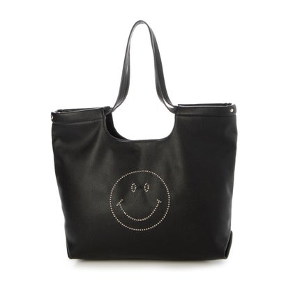 クーコ COOCO SMILY/スタッズフェイクレザートートバッグ (ブラック) クーコ COOCO SMILY/スタッズフェイクレザートートバッグ (ブラック)