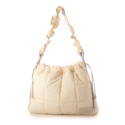 サミールナスリ SMIR NASLI キルティング×フリルトートバッグ （アイボリー雑材）