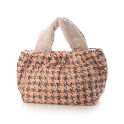 トライシル Trysil エコファーパターンハンドバッグ （ピンク雑材）