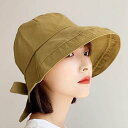 デューリリー Dewlily バックリボンバケットハット レディース 10代 20代 30代 韓国ファッション カジュアル 帽子 無地 シンプル 可愛い おしゃれ 日よけ (ブラウン)(4)