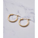 アドポーション ADPOSION ペア フープピアス (ゴールド)