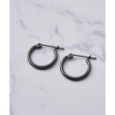 アドポーション ADPOSION ペア フープピアス (ブラック)