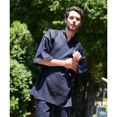 アドポーション ADPOSION 織柄 シジラ織 甚平 （ネイビー系その他）