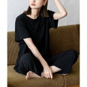 ヴィータフェリーチェ VitaFelice スムースタッチルームウェア 上下セット (BLACK)