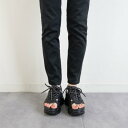 ファビーファビー FABBY FABBY. 厚底カットワークスポーツサンダル (ブラックブラック)