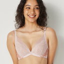 アモスタイル バイ トリンプ AMOSTYLE BY Triumph チャーミングラマー スリムライン DeepV ブラジャー ヴィンテージベール(B.C.Dカップ) AMST1481 WHU JX (ピンク)