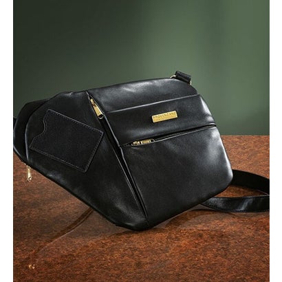 スマホ＆IC カード ＜紳士の漆黒ホルスター＞ 高級ラム革製ショルダー （ブラック）