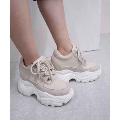 リップサービス LIP SERVICE ロゴシューレースボリュームソールスニーカー （グレージュ）