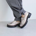 厚底ソールローファー(シルバー)
