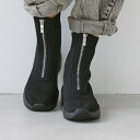 フロントジップニットブーツ (ブラック)