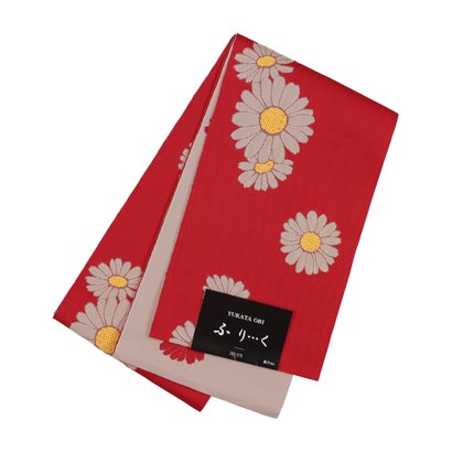 フェイスガール Face Girl マーガレット 浴衣帯 紋無地 （赤）