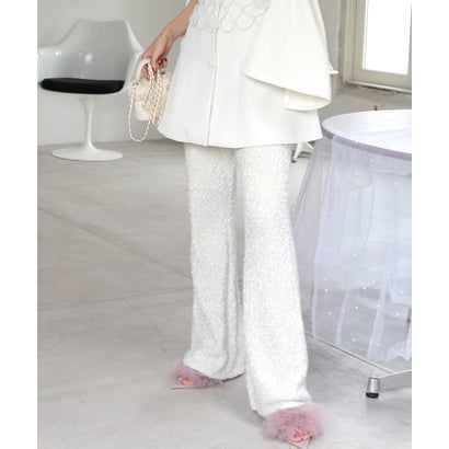 ロイヤルパーティー ROYAL PARTY ニットツイードパンツ （オフホワイト）