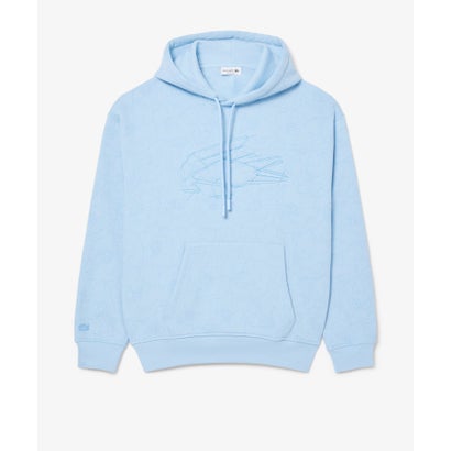 ラコステ LACOSTE フローラルテキスタイルスウェットフーディー(ライトブルー)