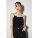 カップ付きリボンキャミTOP BLK