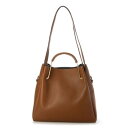 【MADE IN ITALY】オウレンティ AULENTTI レザー2wayハンドバッグ (ブラウン)