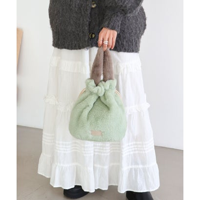 トライシル Trysil 【デイリー/ワンマイル/軽量】バイカラーファーワンハンドルバッグ （ミント）