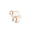 ノエルマーケット Noelmarket ピアス 金属アレルギー対応 ダイヤ 馬蹄 ホースシュー 小ぶり つけっぱなし 18k シンプル 仕事 人気 上品 両耳用 レディース 女性 大人 彼女 誕生日 プレゼント (