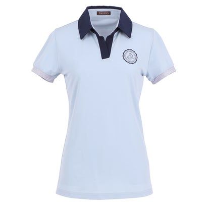 エクリベルタ EQULIBERTA UVカット スキッパー ポロシャツ （サックス）