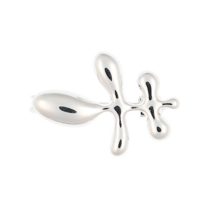 カンカン KANKAN メタル葉っぱブローチ (シルバー)