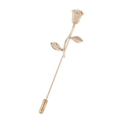 カンカン KANKAN メタル 1輪花ブローチ (ゴールド)