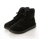 ハスキー HUSKY KITSON キラキラ ホットフィクス フェイクムートンファー 防寒 レースアップ ブーツ (BL/BL)