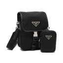 プラダ PRADA ショルダーバッグ リナイロン サフィアーノショルダーバッグ トライアングルロゴ ブラック メンズ レディース ユニセックス PRADA 2V...