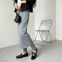 ジーラ GeeRA スカートレイヤードパンツ (杢グレー)