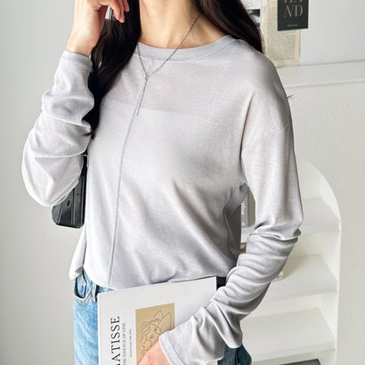 ジーラ GeeRA 着回し自在！スラブシアートップス （グレー）のサムネイル