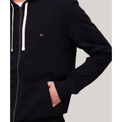 トミー ヒルフィガー TOMMY HILFIGER エッセンシャルテリージップアップパーカー （ネイビー）