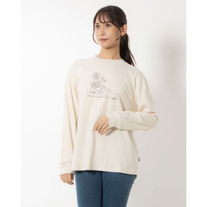 ニューバランス New Balance レディース 長袖Tシャツ ロングスリーブTシャツ_フラワーグラフィック WT43563 (ホワイト)