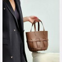 トミエコ Tomieco LEATHER トート/2wayショルダー 編み込みバッグ (D/BROWN)