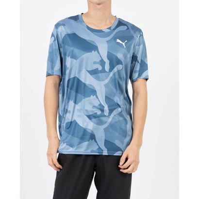プーマ PUMA メンズ 半袖機能Tシャツ TRAIN FAV AOP SS Tシャツターコイズブルー