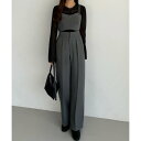 カラウティア callautia callautia ビスチェセットスラックスパンツ (チャコール)
