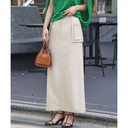 エルフランク ELFRANK ユーティリティロングタイトスカート【洗える】 （ライトベージュ）(4)