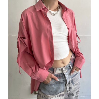 ジュエローブ Jewelobe スリーブスラッシュオーバーサイズシャツ （ピンク）