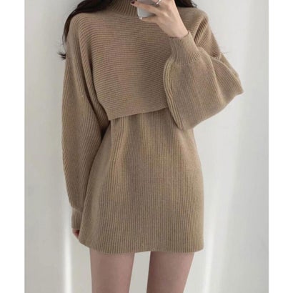 ガーリードール Girly Doll 2枚セットワンピース (キャメル)