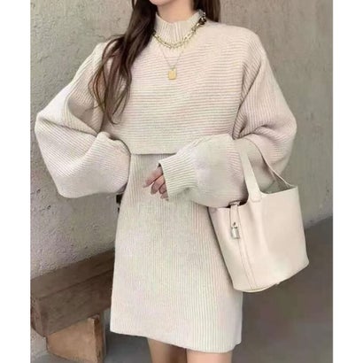 ガーリードール Girly Doll 2枚セットワンピース (ベージュ)