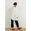 オンワンズオン On One's Own 長袖ロング丈ギャザーたっぷりブラウス・羽織りシャツ・カーディガン (WHITE)